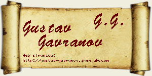 Gustav Gavranov vizit kartica